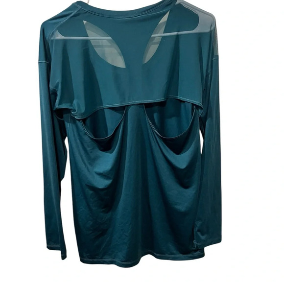 CALIA By Carrie Underwood Deep Teal Long Sleeve Mesh Back Top Women’s Size Small - Picture 7 of 7